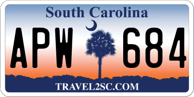 SC license plate APW684