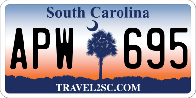 SC license plate APW695