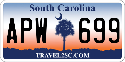 SC license plate APW699