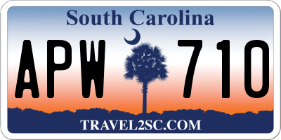 SC license plate APW710