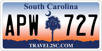 SC license plate APW727