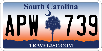 SC license plate APW739