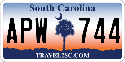SC license plate APW744