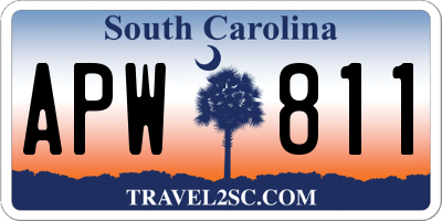SC license plate APW811