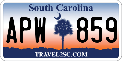 SC license plate APW859