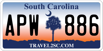 SC license plate APW886