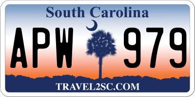 SC license plate APW979