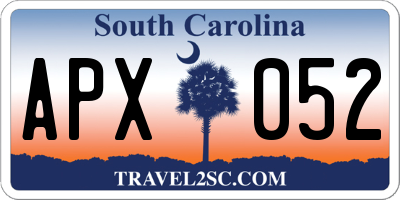 SC license plate APX052