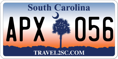 SC license plate APX056