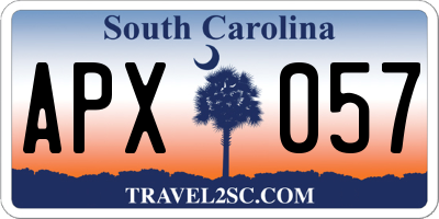 SC license plate APX057