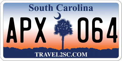 SC license plate APX064