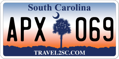 SC license plate APX069