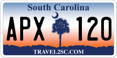 SC license plate APX120