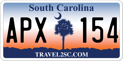 SC license plate APX154