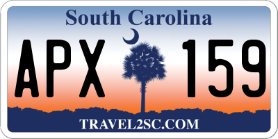 SC license plate APX159