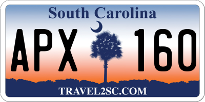 SC license plate APX160