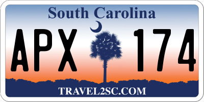 SC license plate APX174