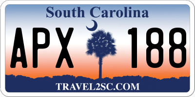 SC license plate APX188