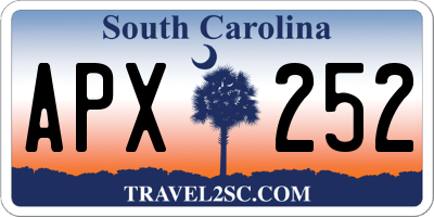 SC license plate APX252
