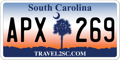 SC license plate APX269