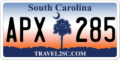 SC license plate APX285