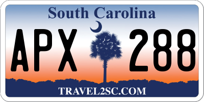 SC license plate APX288