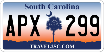 SC license plate APX299