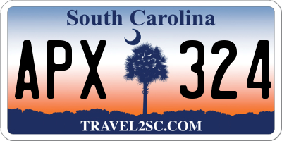 SC license plate APX324