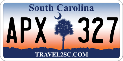 SC license plate APX327