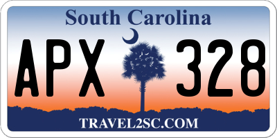 SC license plate APX328