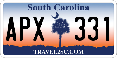 SC license plate APX331