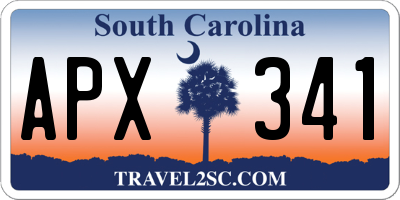 SC license plate APX341