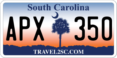 SC license plate APX350