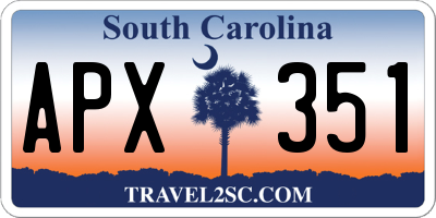SC license plate APX351