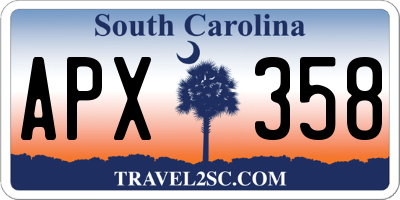 SC license plate APX358