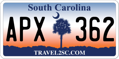 SC license plate APX362