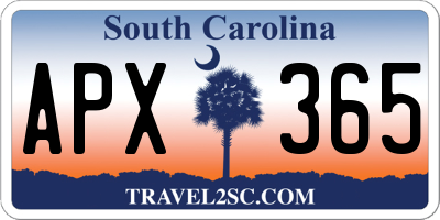 SC license plate APX365