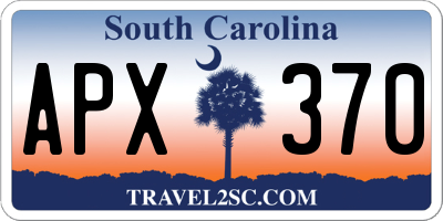 SC license plate APX370