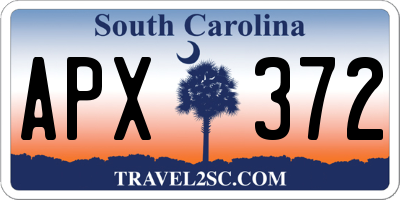 SC license plate APX372