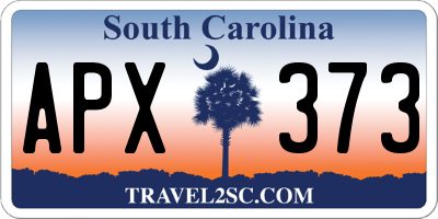 SC license plate APX373