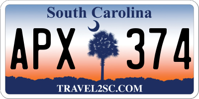 SC license plate APX374