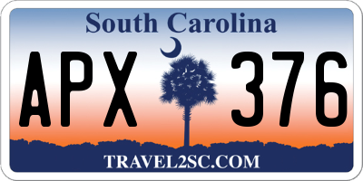 SC license plate APX376