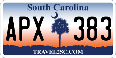 SC license plate APX383