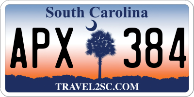 SC license plate APX384