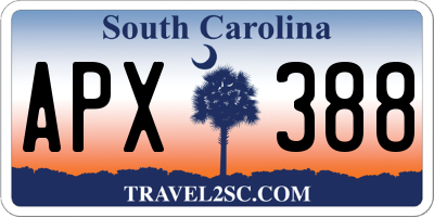 SC license plate APX388