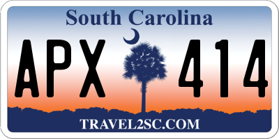 SC license plate APX414