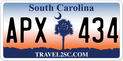 SC license plate APX434