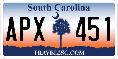 SC license plate APX451