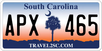 SC license plate APX465