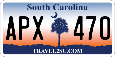 SC license plate APX470